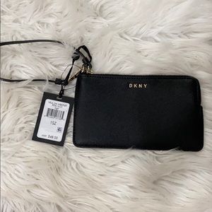 DKNY Leather Wristlet